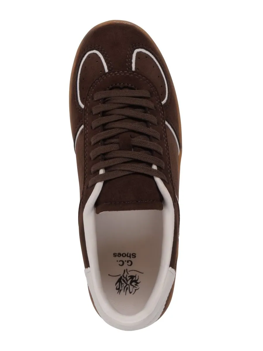 Женские кроссовки Milan на шнуровке GC Shoes, Chocoloate Suede — изображение 4 из 5