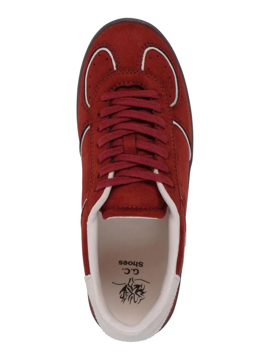 Женские кроссовки Milan на шнуровке GC Shoes — изображение 4 из 5, бордовый