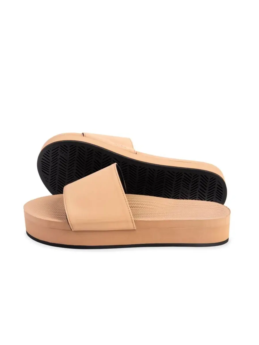 Женские шлепанцы на платформе Indosole — изображение 2 из 3, золотистый