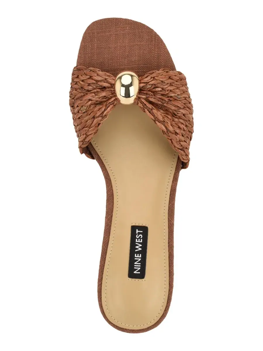 Женские сандалии Gerry с декоративным накладным каблуком-блоком Nine West — изображение 4 из 5, коричневый