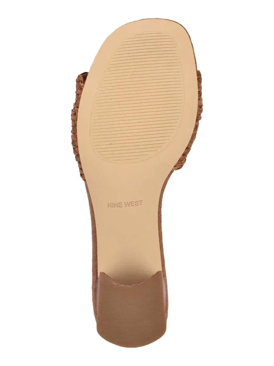 Женские сандалии Gerry с декоративным накладным каблуком-блоком Nine West — изображение 5 из 5, коричневый