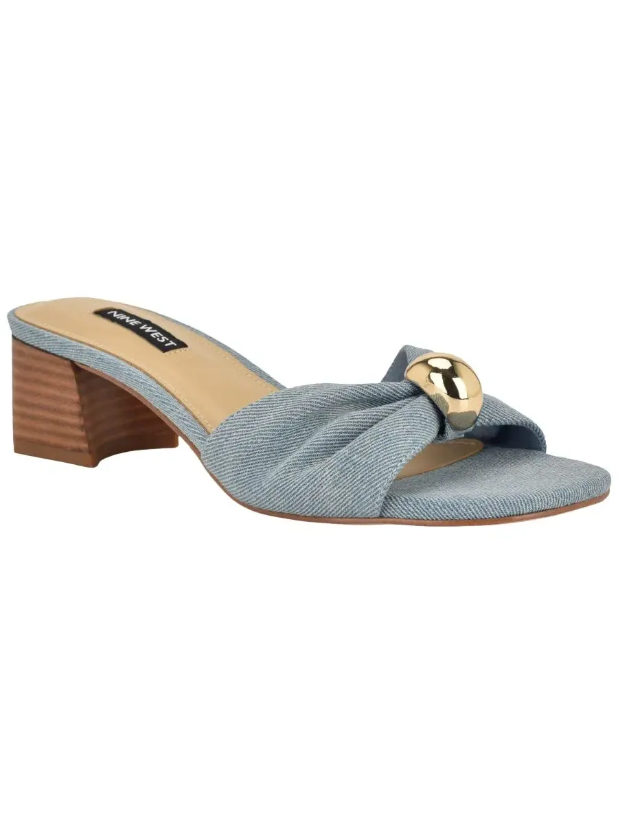 Женские сандалии Gerry с декоративным накладным каблуком-блоком Nine West