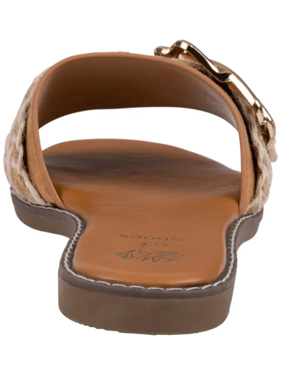 Женские сандалии Devon с петлей для пальца Gc Shoes — изображение 3 из 5, бежевый