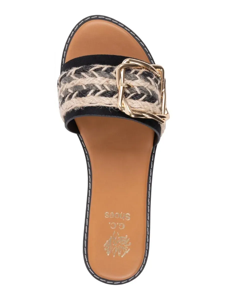 Женские сандалии Devon с петлей для пальца Gc Shoes — изображение 4 из 5, черный