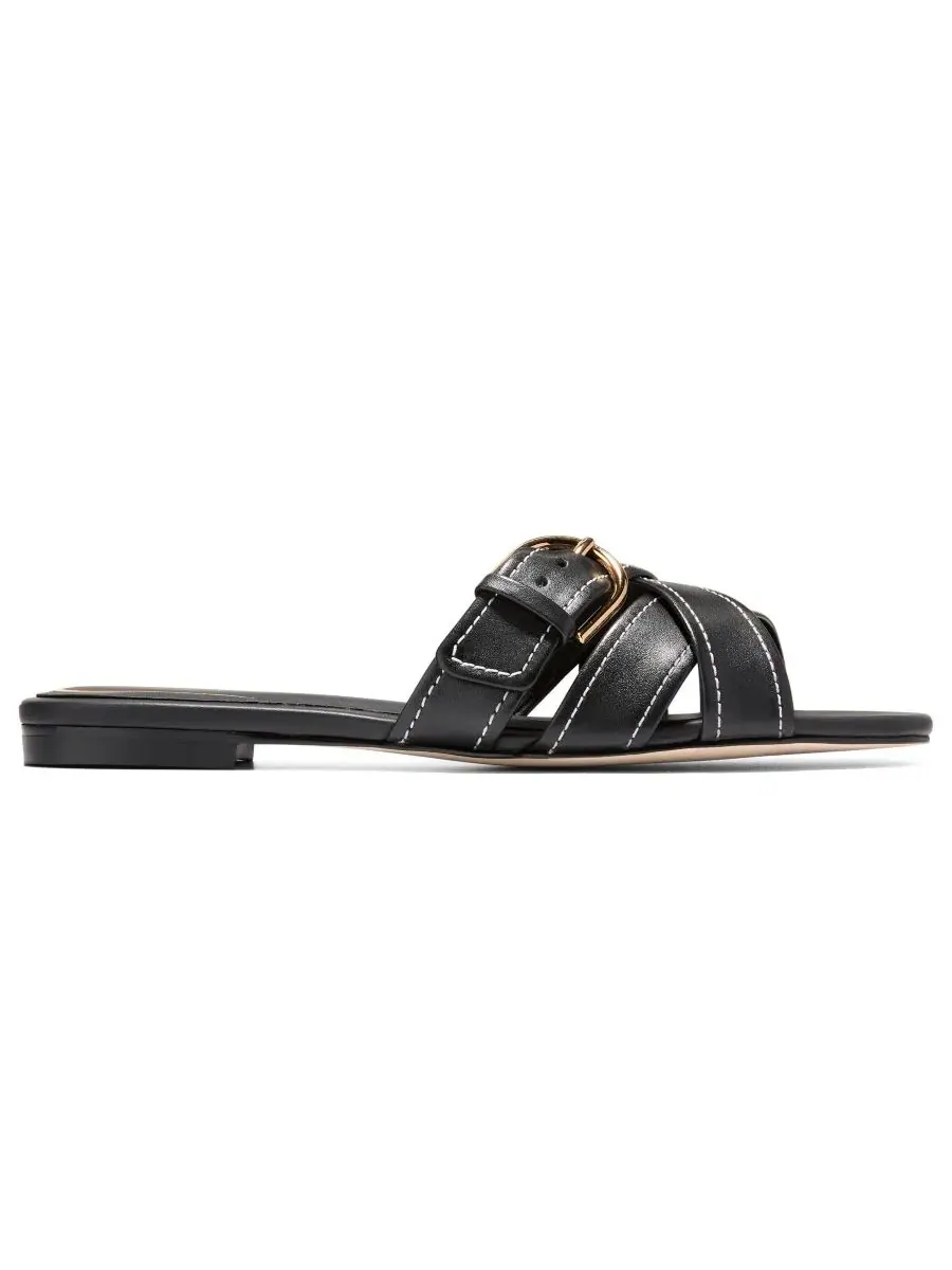 Женские сандалии-шлепанцы Velma с пряжкой Cole Haan — изображение 2 из 7, черный