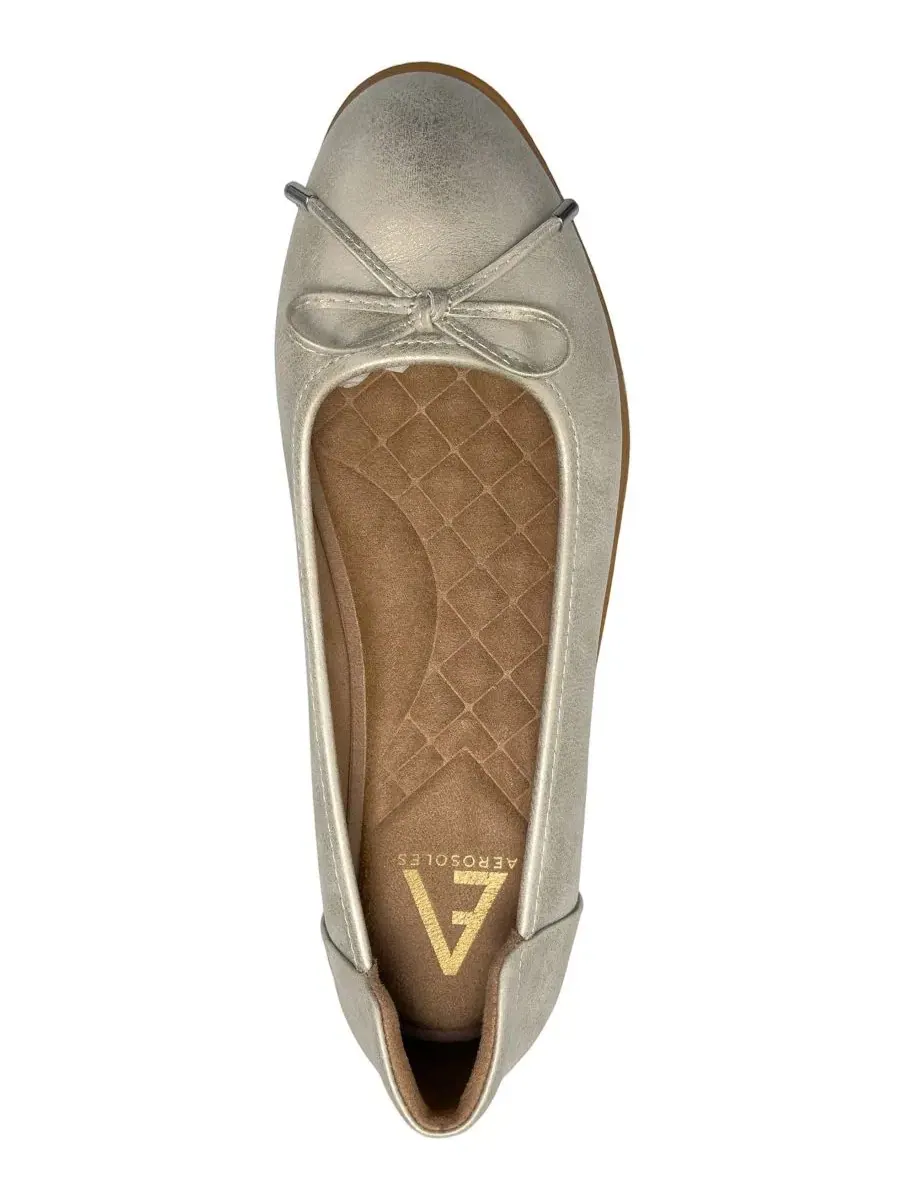 Женские балетки-слипоны цвета хаки Aerosoles, Stone Faux Nubuck — изображение 4 из 6