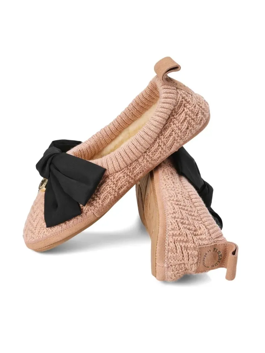 Женские балетки Fireside by Bestie Dearfoams — изображение 7 из 7, персиковый