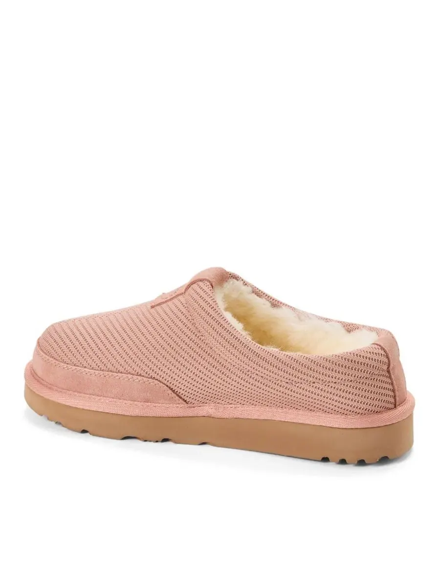 Женские тапочки-клоги с овчиной Fireside by Greta Sport Knit Twill Dearfoams — изображение 6 из 7, розовый