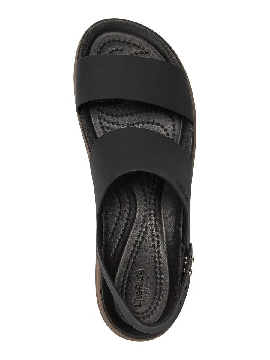 Босоножки-танкетки Brooklyn Low Wedge Crocs — изображение 5 из 6, черный