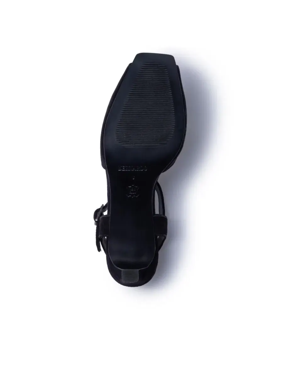 Босоножки на среднем каблуке с закрытым мысом, модель Hartley Bernardo Footwear — изображение 3 из 5, черный