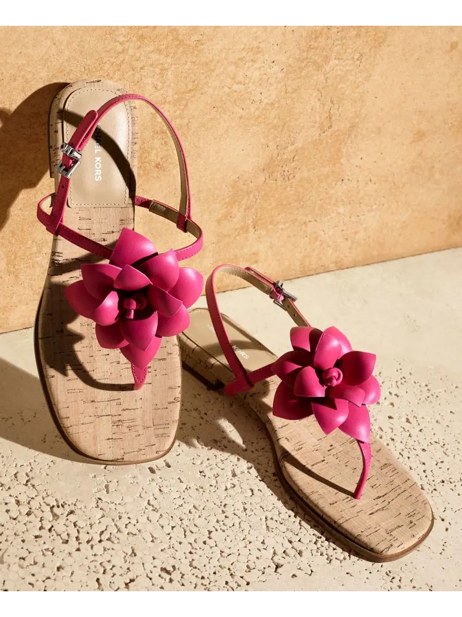 Женские сандалии-вьетнамки Jacie с пряжкой Michael Kors — изображение 5 из 5, розовый