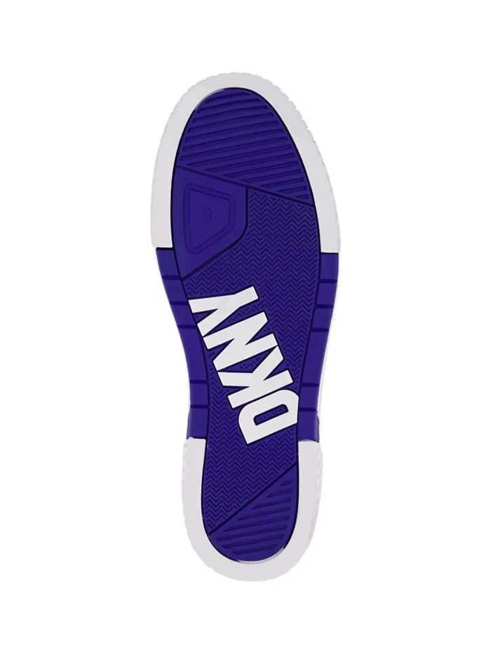 Мужские низкие двухцветные кроссовки на шнуровке с фирменной подошвой DKNY — изображение 5 из 5, белый