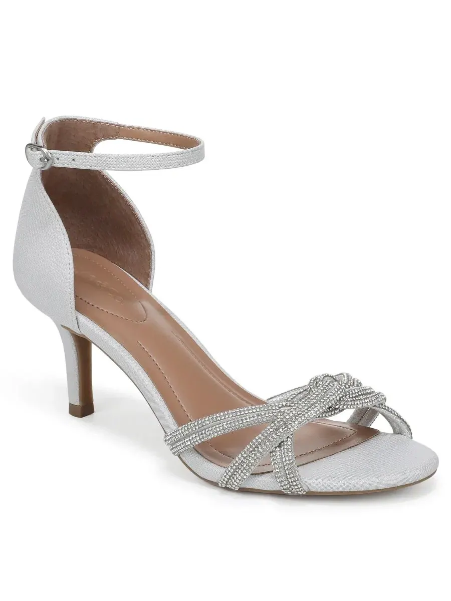 Босоножки на каблуке-шпильке с регулируемым ремешком, модель Peachyy Almond Toe Style & Co — изображение 1 из 5, серебряный
