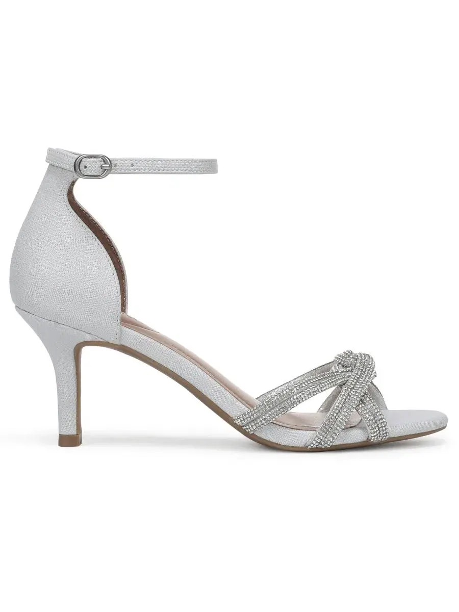 Босоножки на каблуке-шпильке с регулируемым ремешком, модель Peachyy Almond Toe Style & Co — изображение 2 из 5, серебряный