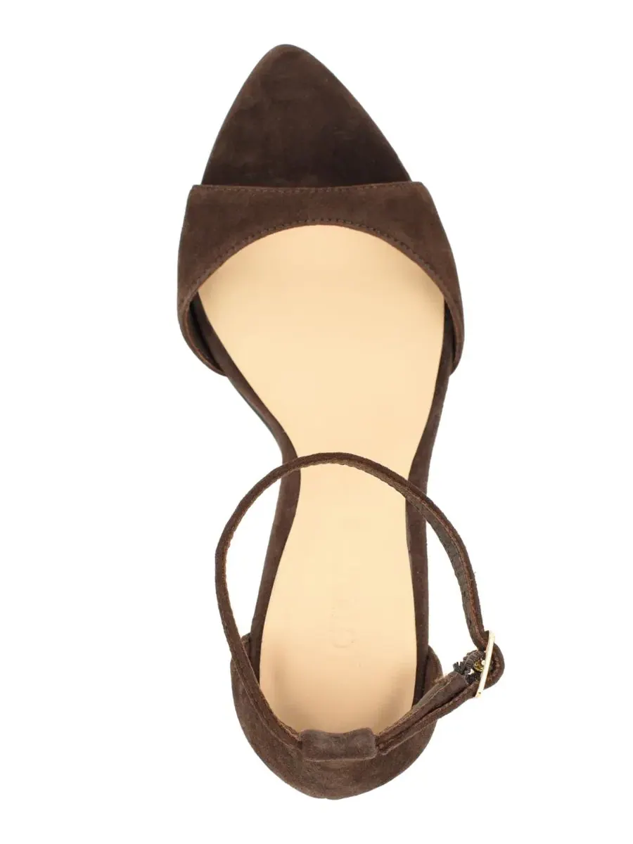 Босоножки на каблуке-шпильке с ремешком на щиколотке Olivey GUESS — изображение 4 из 5, темный коричневый