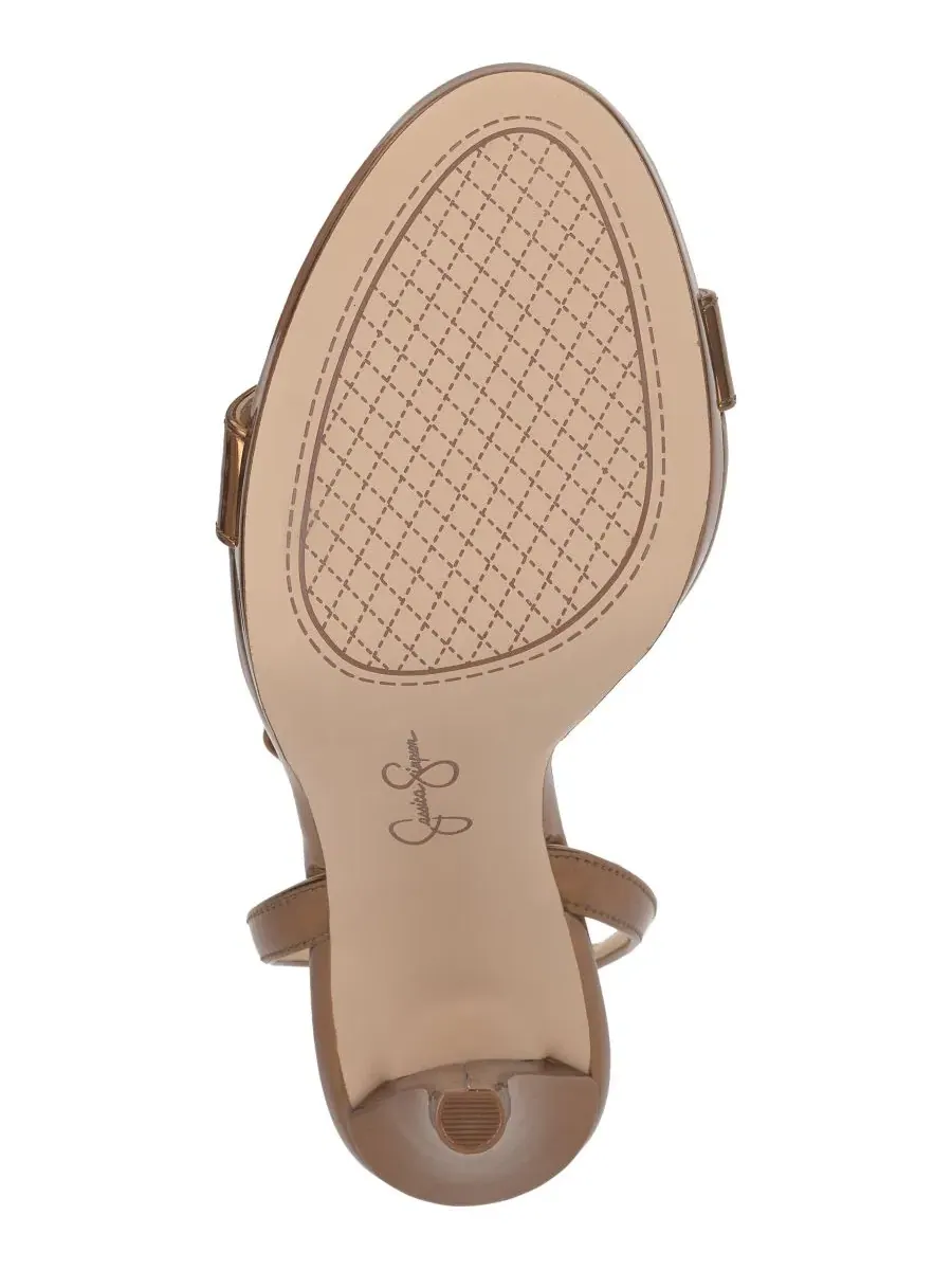 Босоножки на каблуке с платформой, модель Divra Two-Piece Jessica Simpson — изображение 5 из 5, коричневый