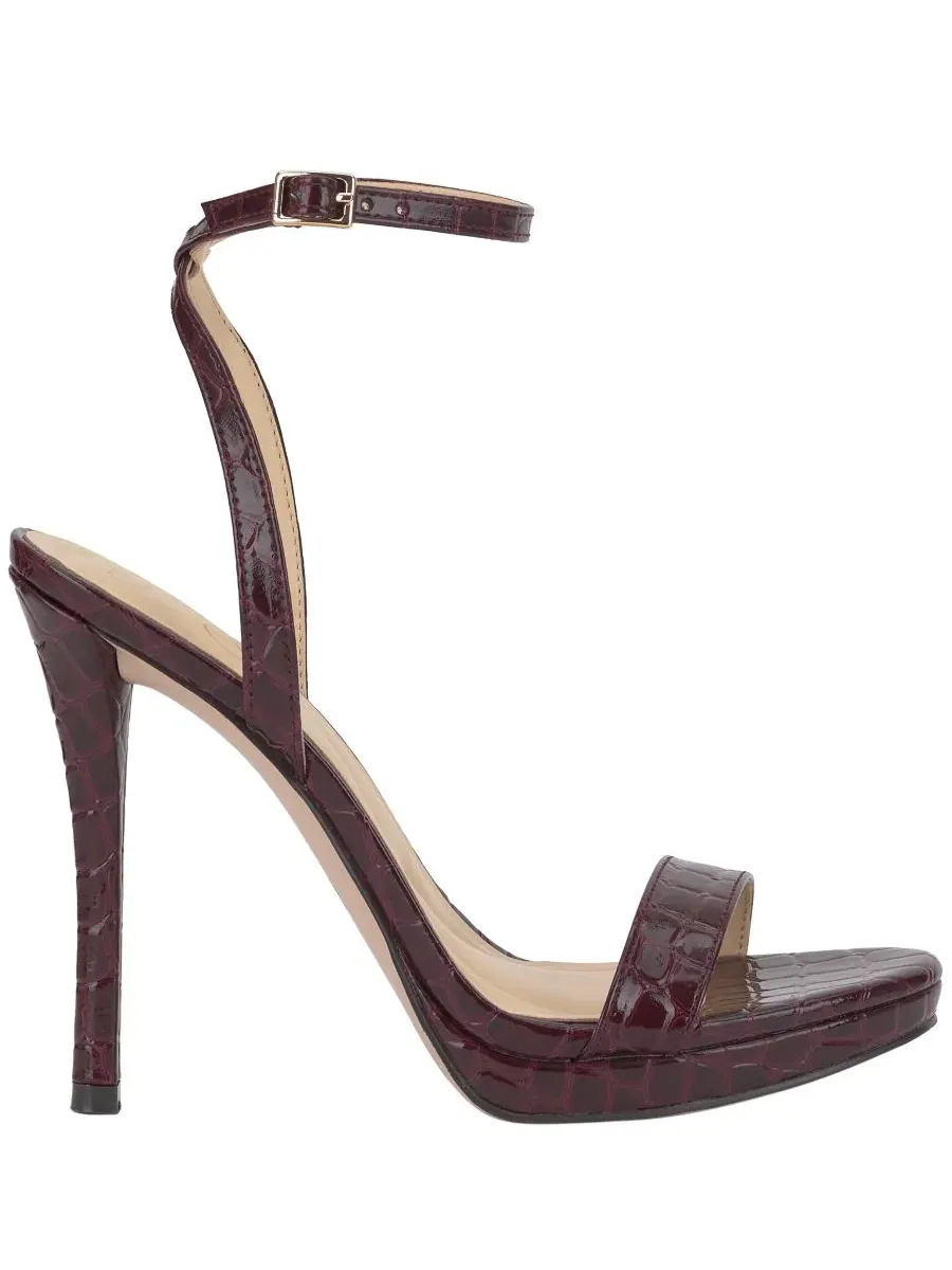 Босоножки-платформа Jessica Simpson Diva, Cherry Mahogany Croco Patent — изображение 2 из 5