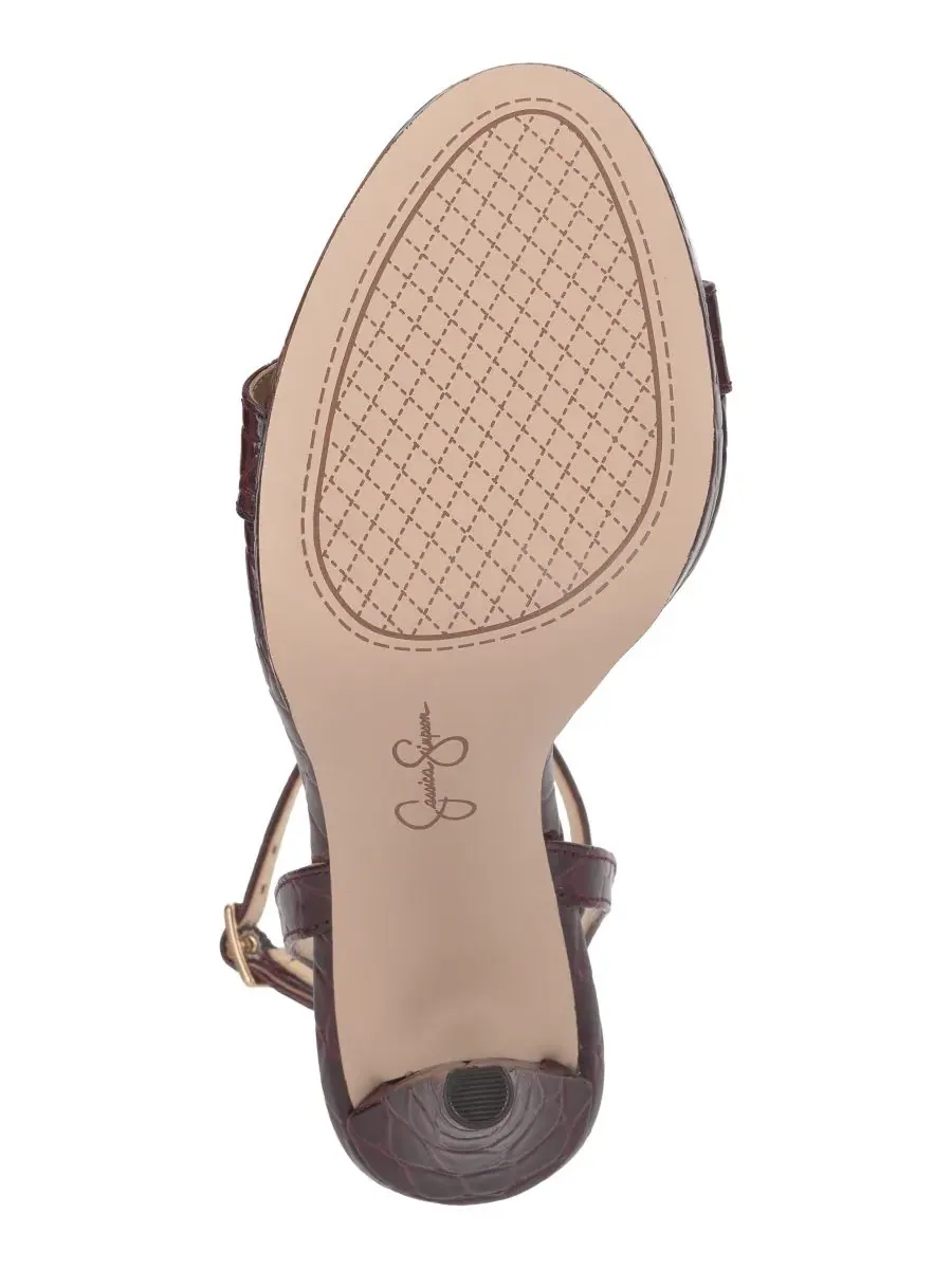 Босоножки-платформа Jessica Simpson Diva, Cherry Mahogany Croco Patent — изображение 5 из 5