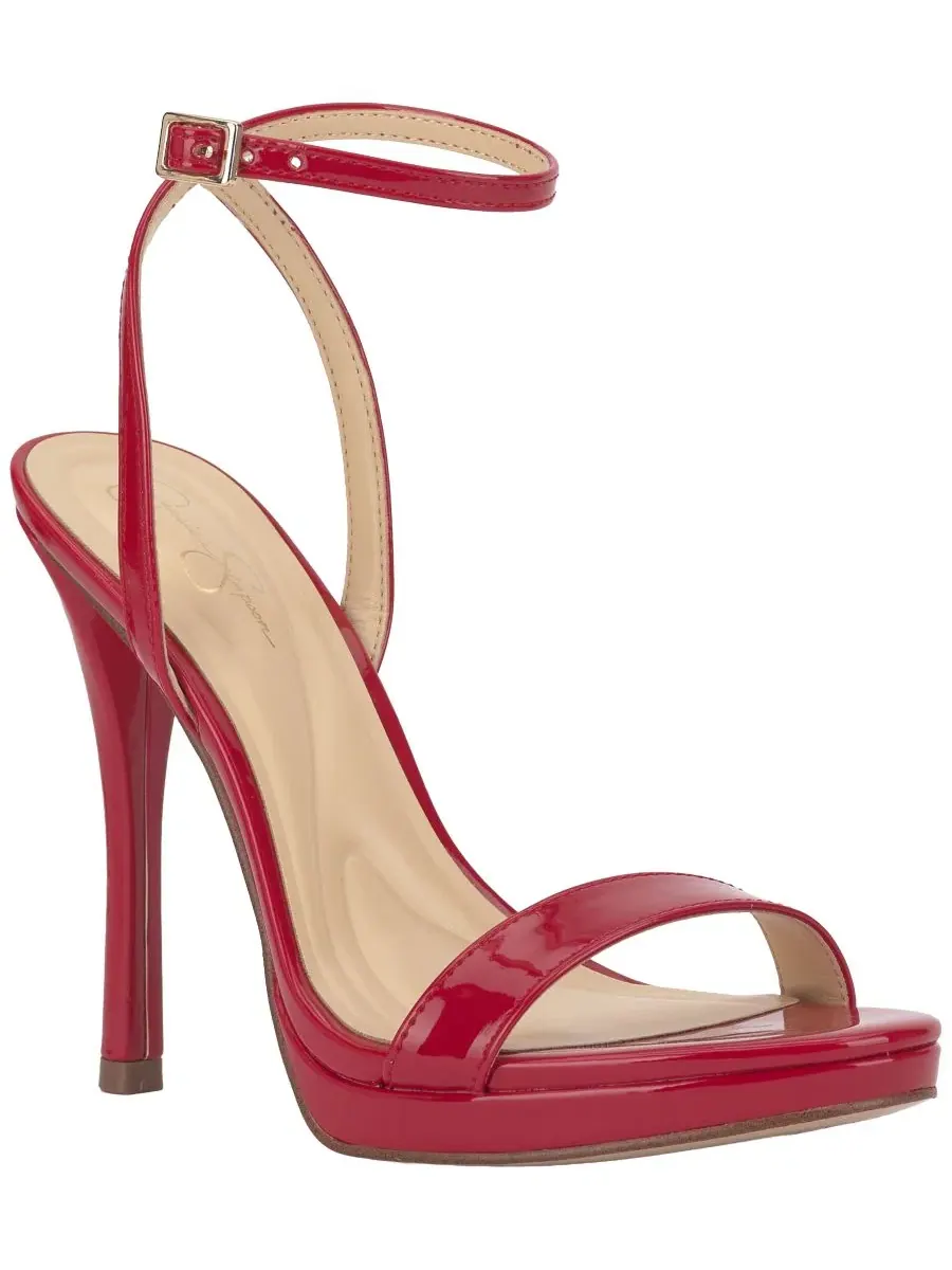 Босоножки на каблуке с платформой Divra Two-Piece Jessica Simpson — изображение 1 из 5, красный