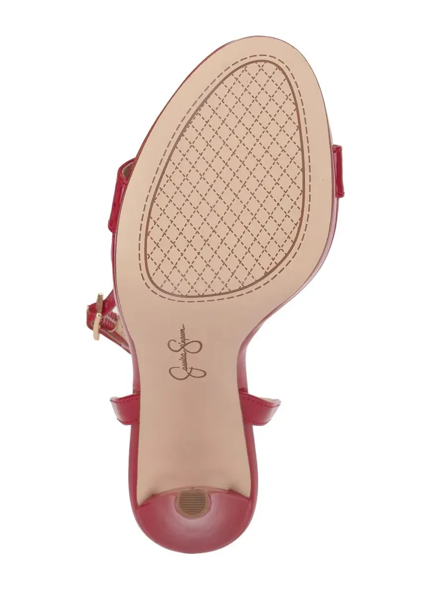 Босоножки на каблуке с платформой Divra Two-Piece Jessica Simpson — изображение 5 из 5, красный