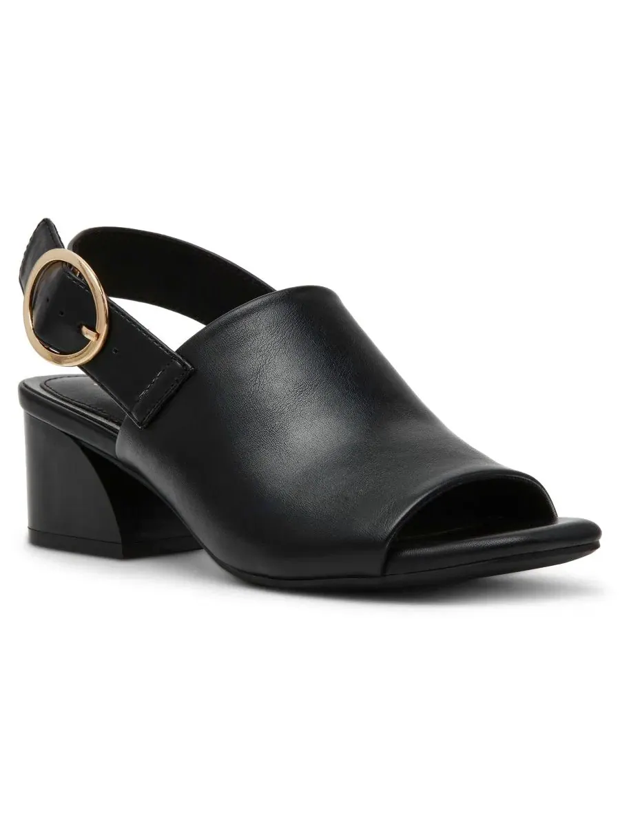 Босоножки на каблуке с квадратным носком Maddy Square Toe Shooties Anne Klein — изображение 1 из 9, черный