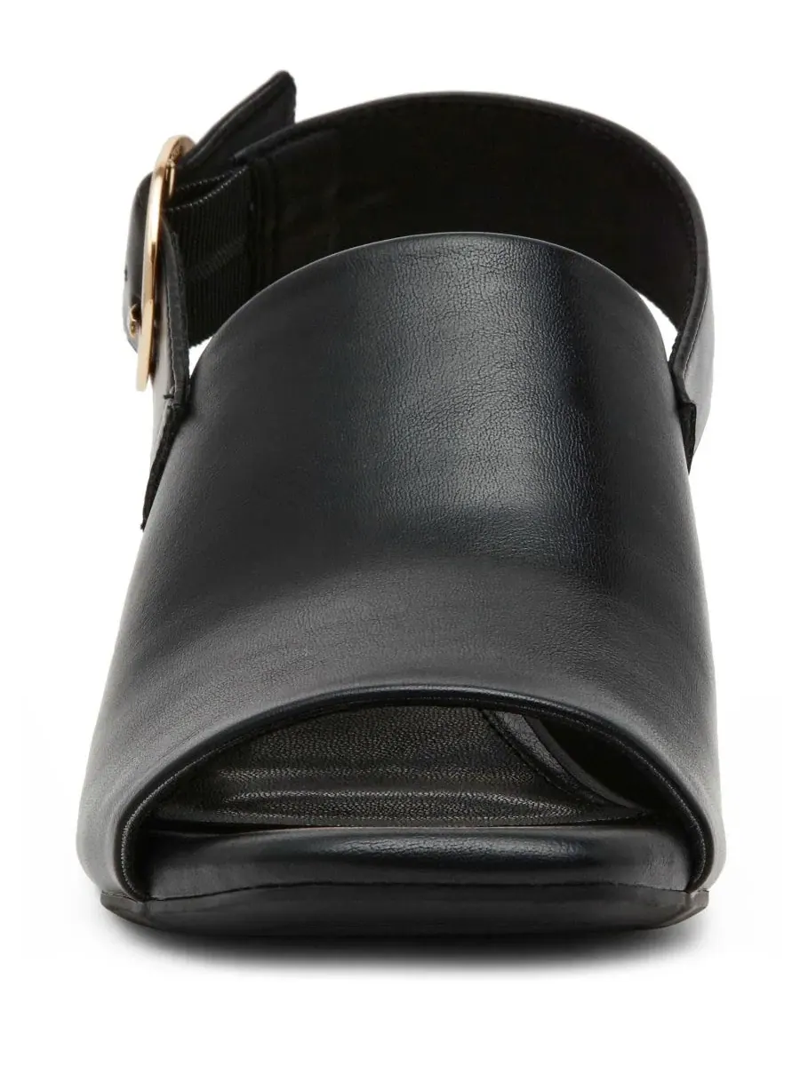 Босоножки на каблуке с квадратным носком Maddy Square Toe Shooties Anne Klein — изображение 6 из 9, черный