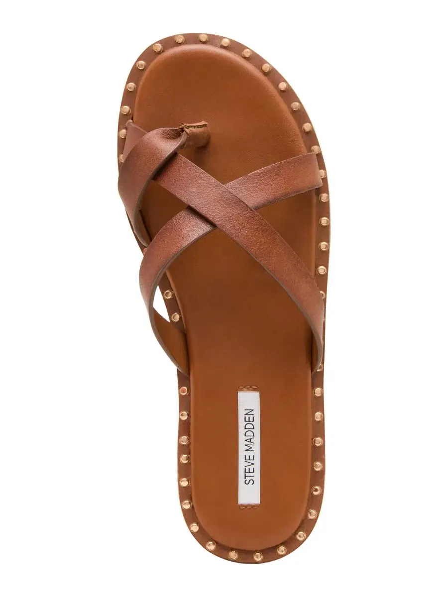 Сандалии-слайды Steve Madden Brutus Studded Slip-On — изображение 4 из 6, коньячный