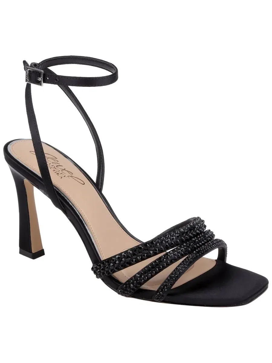 Босоножки с квадратным мысом Zimal II Jewel Badgley Mischka — изображение 1 из 5, черный
