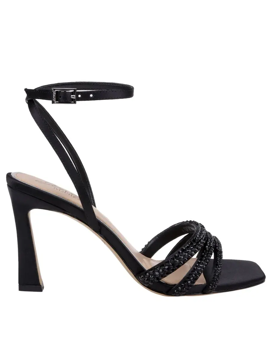 Босоножки с квадратным мысом Zimal II Jewel Badgley Mischka — изображение 2 из 5, черный