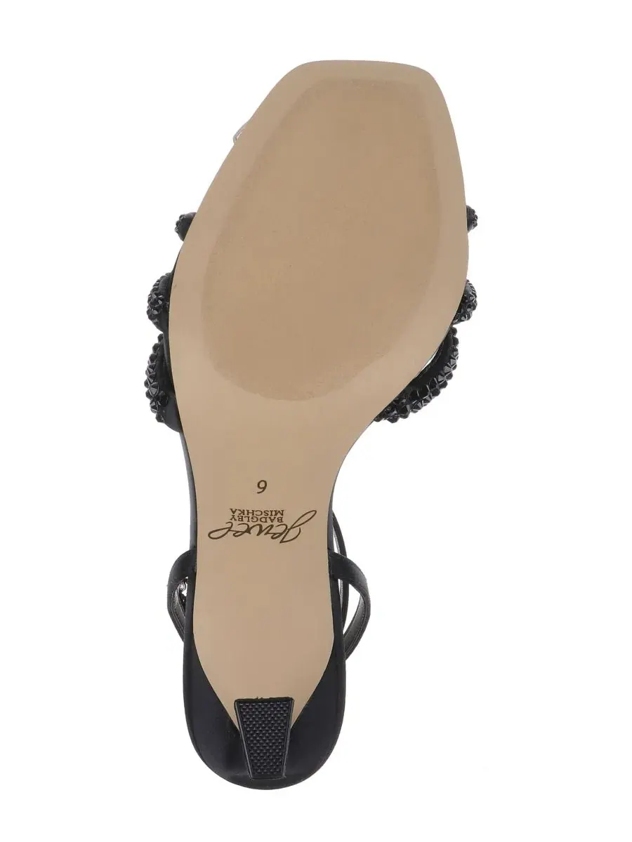 Босоножки с квадратным мысом Zimal II Jewel Badgley Mischka — изображение 5 из 5, черный
