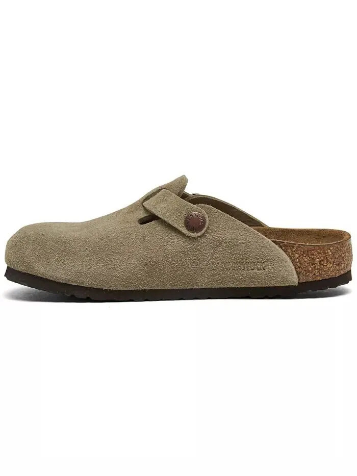 Замшевые кожаные сабо Little Kids Boston от Finish Line Birkenstock — изображение 5 из 6, бежевый