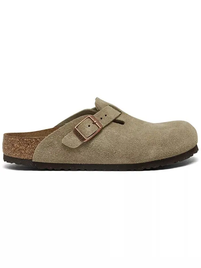 Замшевые кожаные сабо Little Kids Boston от Finish Line Birkenstock — изображение 6 из 6, бежевый