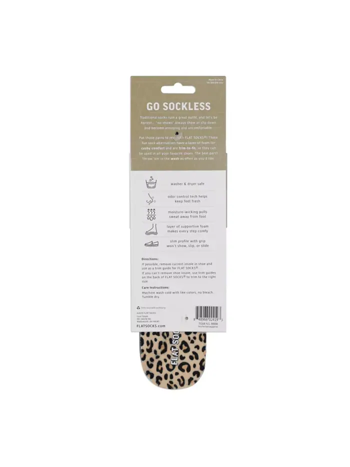 Туфли Women's Flat Socks Foot Petals — изображение 2 из 7, леопардовый