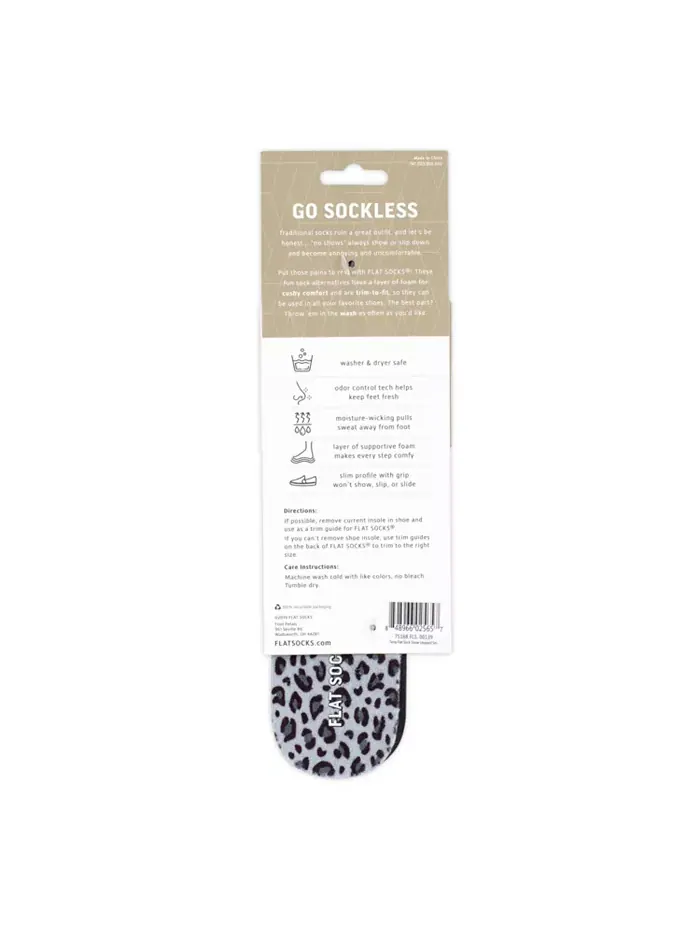 Туфли Women's Flat Socks Foot Petals — изображение 2 из 5, снежный леопард