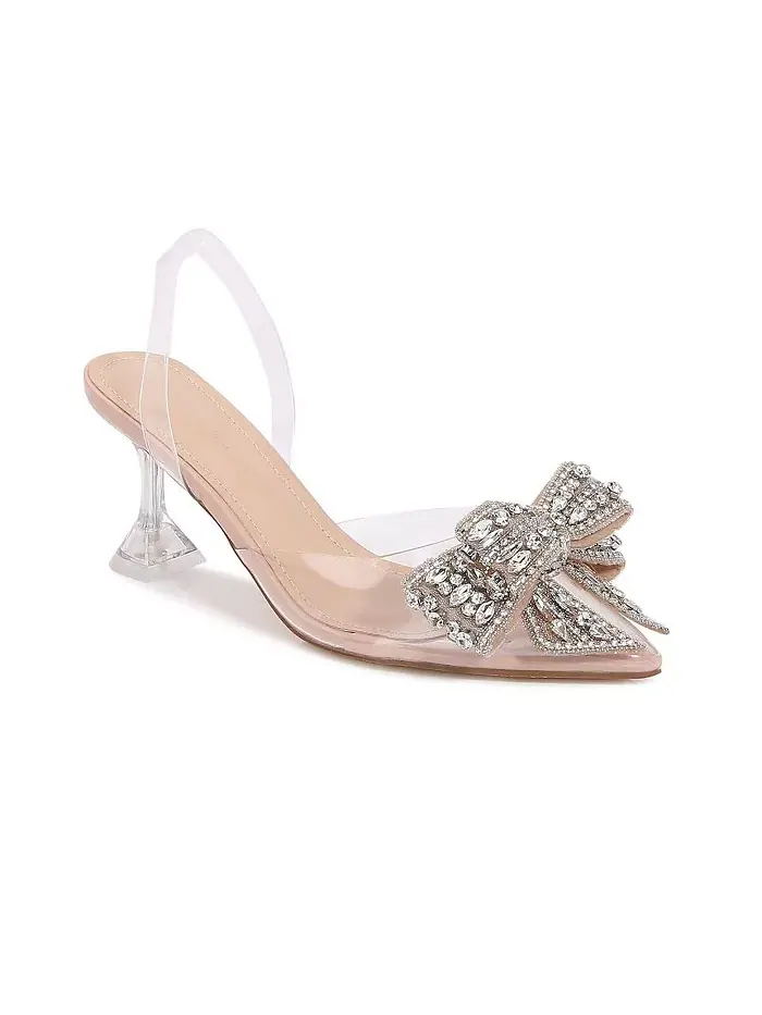 Туфли на каблуке Nina Crystal Bow с бантом BERNESS