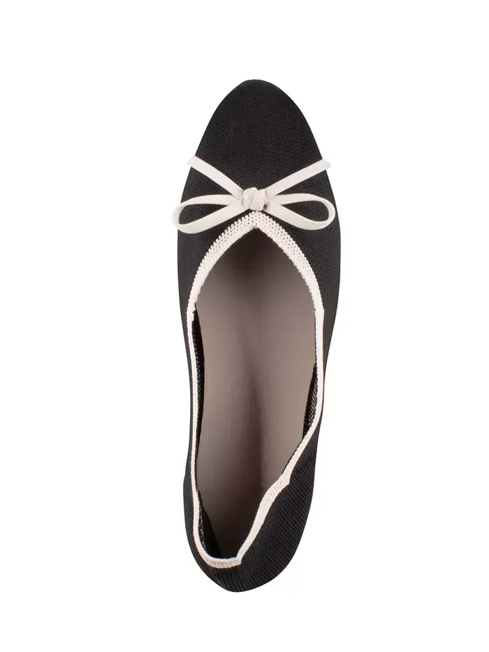 Женские трикотажные туфли Tortuga Knit Slip-On Tahari — изображение 5 из 6, черный слоновая кость