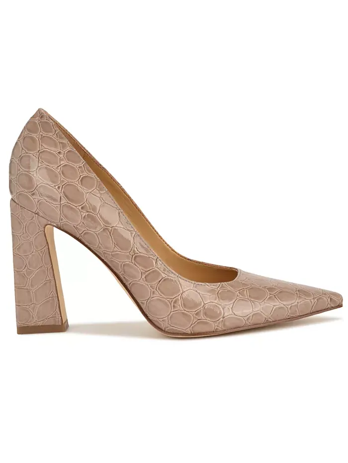 Женские туфли-лодочки Tamant на коническом каблуке Nine West — изображение 2 из 5, коричневый/бежевый