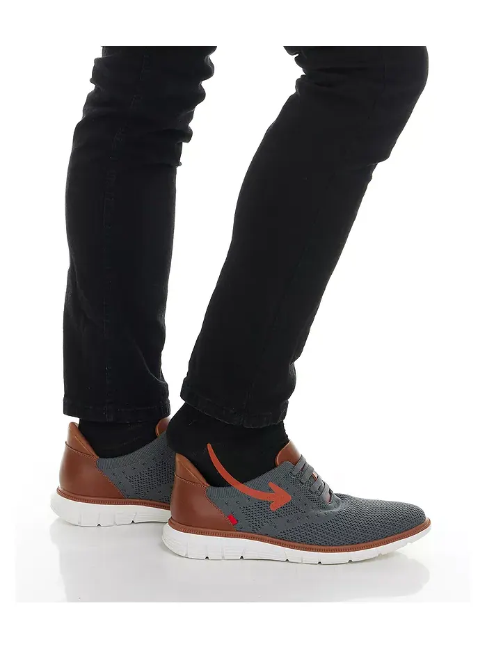 Charles Ave мужские оксфорды с технологией Hands-Free Slip On легкая сетчатая модель Marc Joseph — изображение 3 из 6, серый