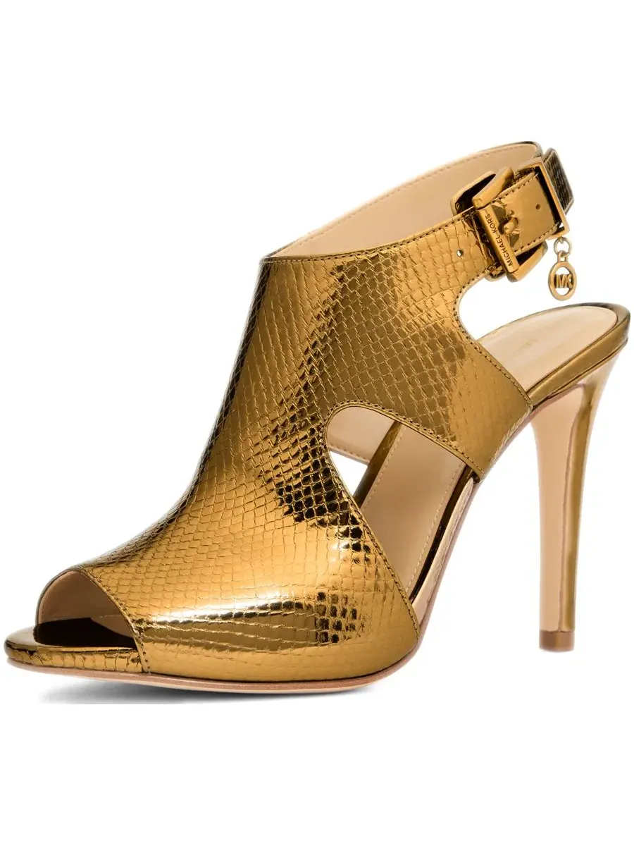 Босоножки на каблуке Harper Michael Kors — изображение 3 из 4, золотистый