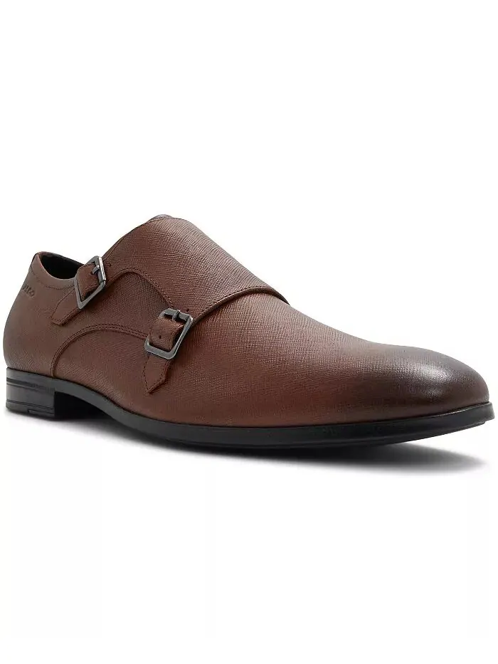 Мужские туфли Benedetto Monk Strap — широкая ширина ALDO — изображение 1 из 6, коричневый