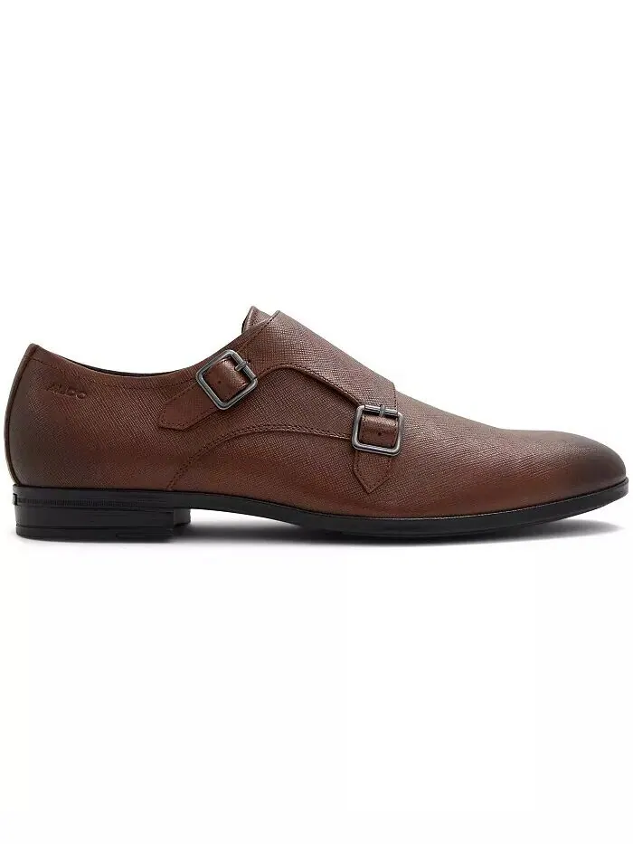 Мужские туфли Benedetto Monk Strap — широкая ширина ALDO — изображение 2 из 6, коричневый