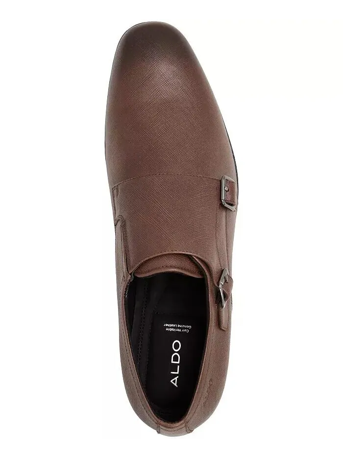 Мужские туфли Benedetto Monk Strap — широкая ширина ALDO — изображение 4 из 6, коричневый