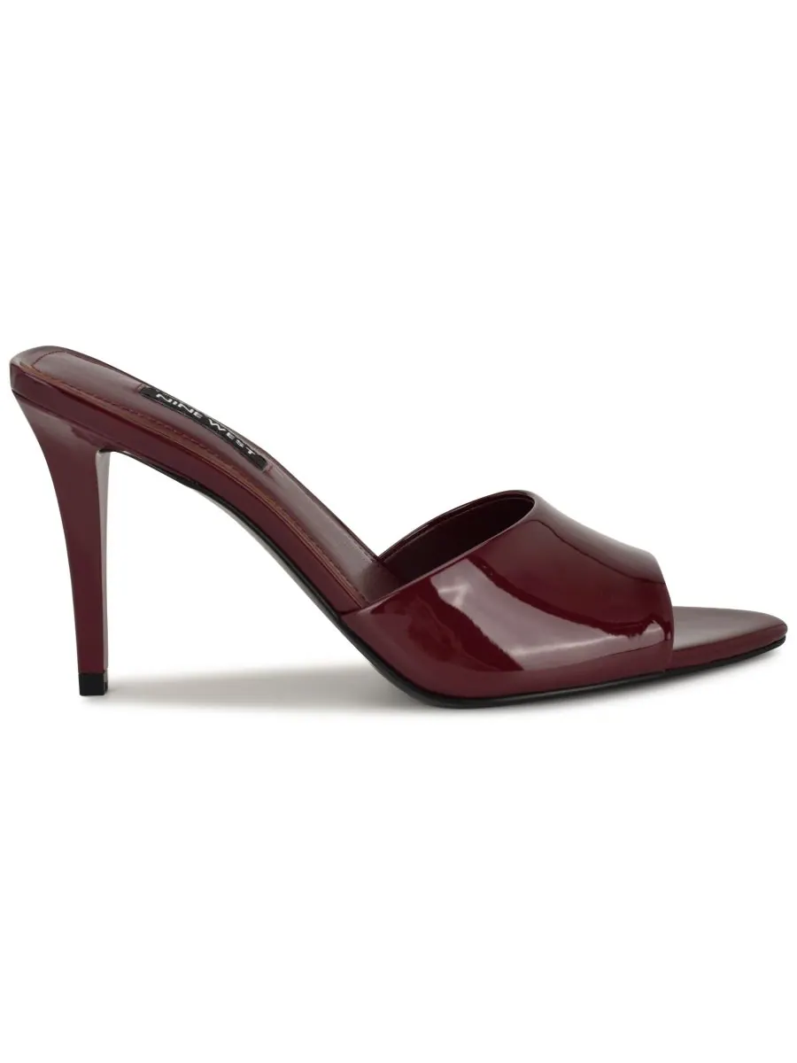 Женские сандалии-шпильки Hather без шнурков Nine West — изображение 2 из 5, темный красный