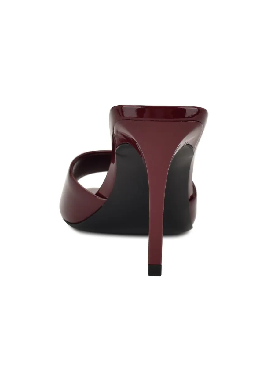 Женские сандалии-шпильки Hather без шнурков Nine West — изображение 3 из 5, темный красный