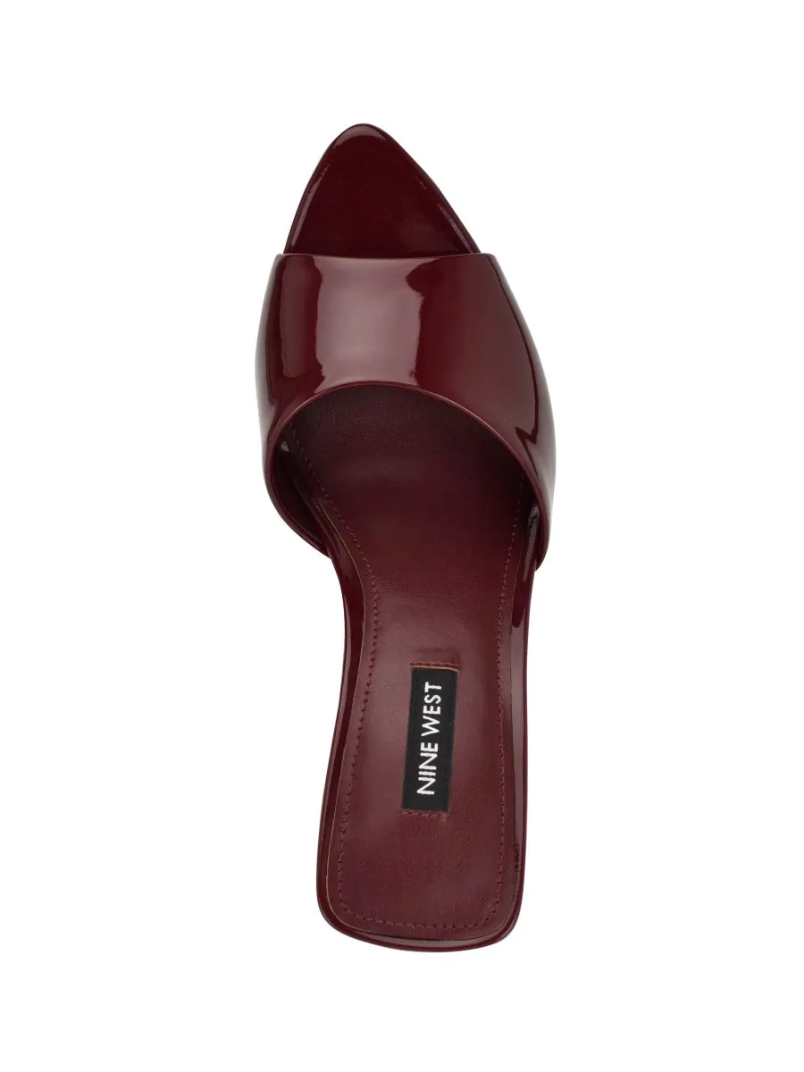 Женские сандалии-шпильки Hather без шнурков Nine West — изображение 4 из 5, темный красный