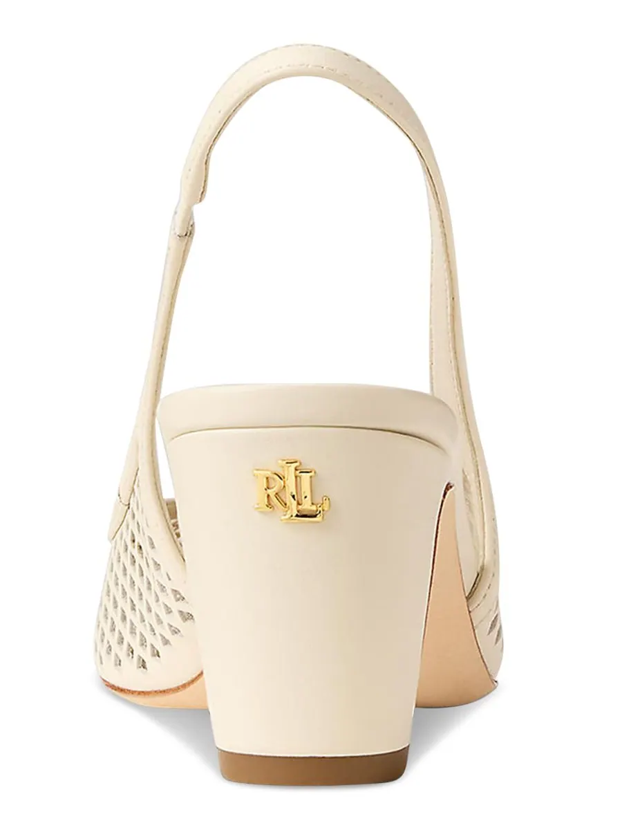 Женские туфли-лодочки Klaire с открытой пяткой Lauren Ralph Lauren — изображение 3 из 4, белый