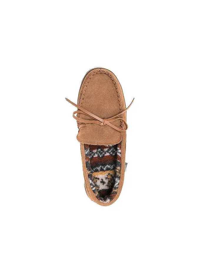 Мужские мокасины-тапочки Paul Printed из берберской замши MUK LUKS — изображение 6 из 7, бежевый