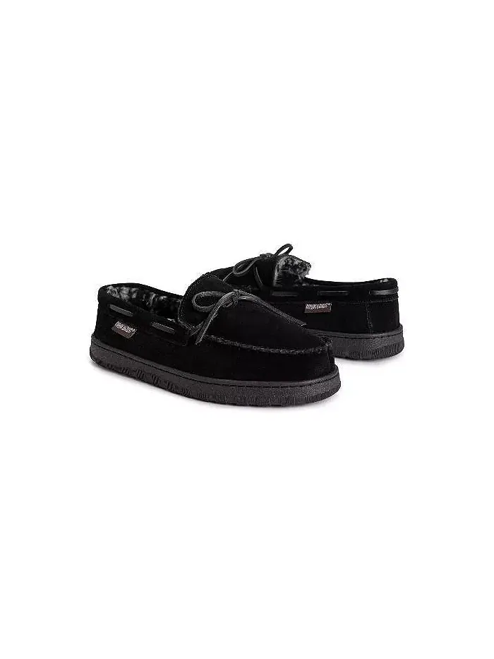Мужские мокасины-тапочки Paul Printed из берберской замши MUK LUKS — изображение 5 из 6, черный