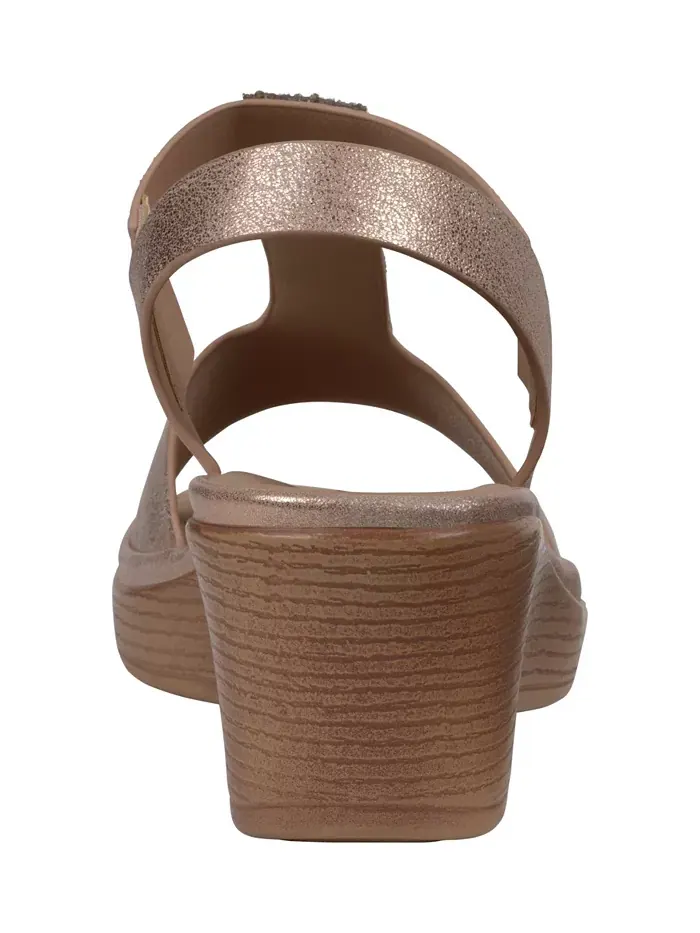 Женские босоножки Elissa на платформе с декоративными элементами GC Shoes — изображение 3 из 5, розовый золотистый