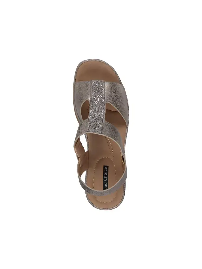 Женские босоножки Elissa на платформе с декоративными элементами GC Shoes — изображение 4 из 5, серебристый